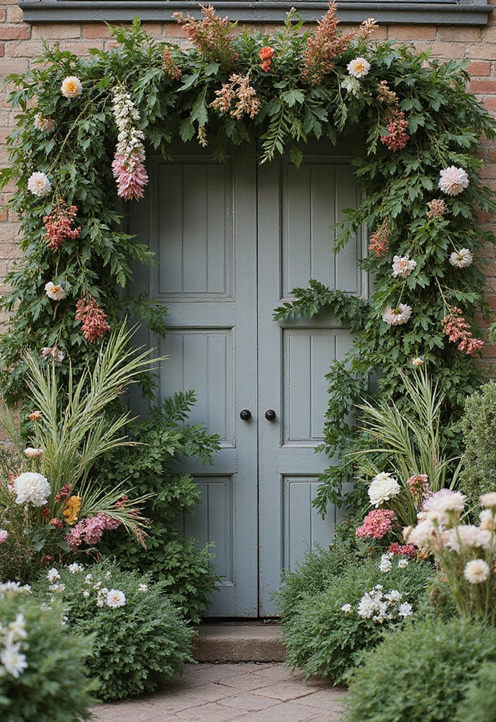 30 Breathtaking Wedding Reception Backdrop Ideas You’ll Want to Copy - 15. Flower and Herb Combo