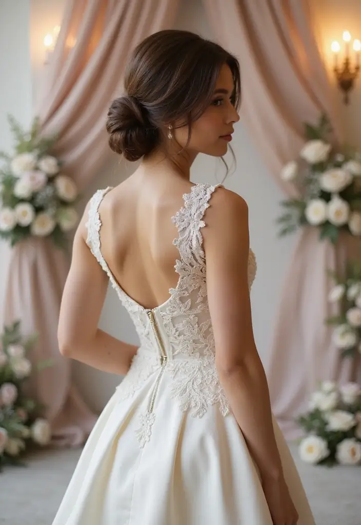 30 Bun Hairstyles for Weddings That Look Classy and Timeless - 28. Elegant Knot Bun