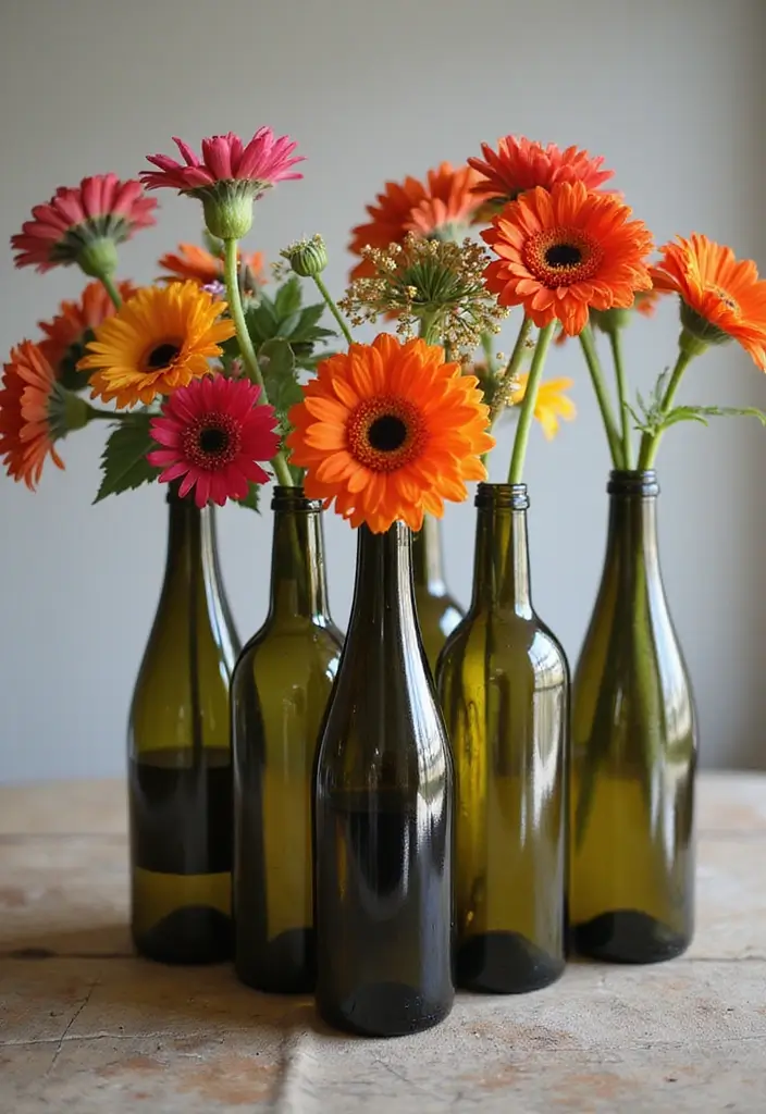 30 Cheap Wedding Ideas That Look Surprisingly Expensive 6 30 Cheap Wedding Ideas That Look Surprisingly Expensive - 6. Upcycled Wine Bottle Vases