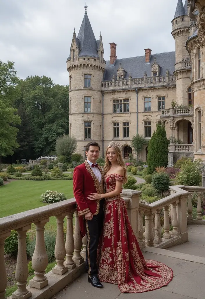30 Creative Pre-Wedding Photoshoot Ideas for Couples in Love 13 30 Creative Pre-Wedding Photoshoot Ideas for Couples in Love - 13. Fairytale Castle Romance
