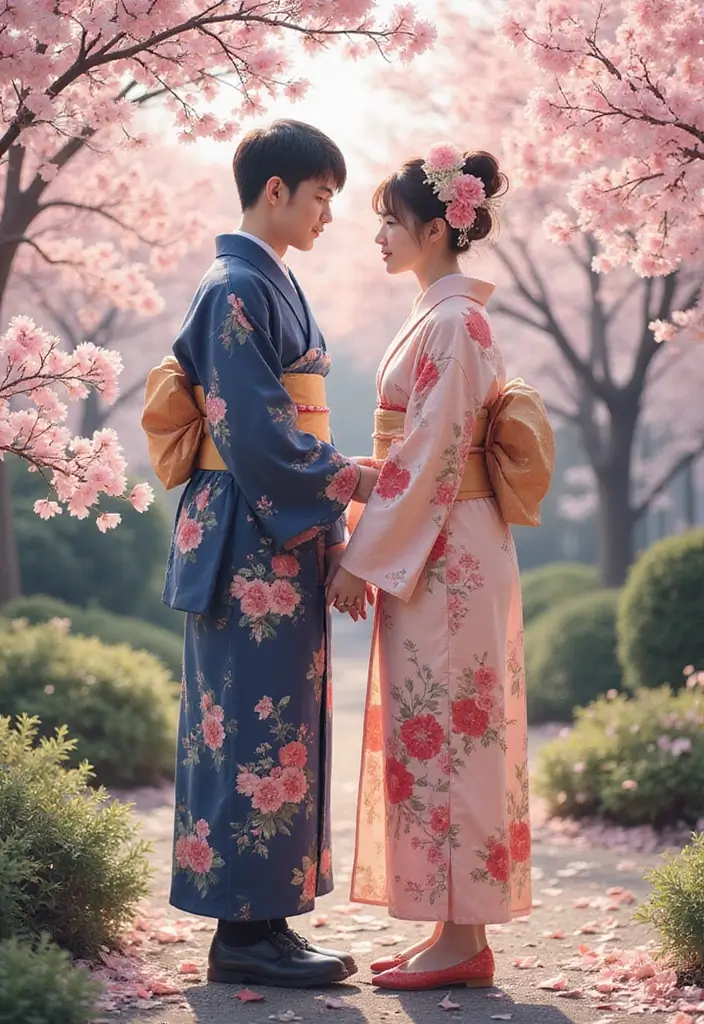 30 Creative Pre-Wedding Photoshoot Ideas for Couples in Love 2 30 Creative Pre-Wedding Photoshoot Ideas for Couples in Love - 2. Charming Japanese Garden