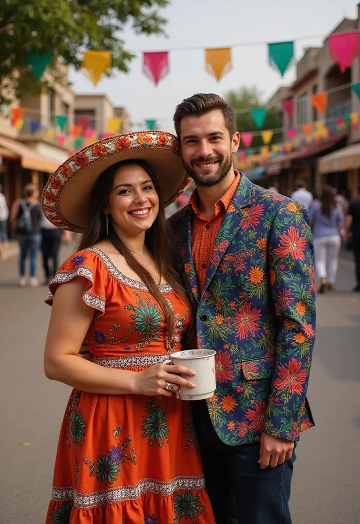 30 Creative Pre-Wedding Photoshoot Ideas for Couples in Love 4 30 Creative Pre-Wedding Photoshoot Ideas for Couples in Love - 4. Vibrant Mexican Fiesta