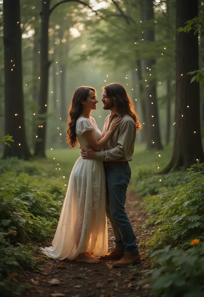 30 Creative Pre-Wedding Photoshoot Ideas for Couples in Love 7 30 Creative Pre-Wedding Photoshoot Ideas for Couples in Love - 7. Enchanted Forest Adventure