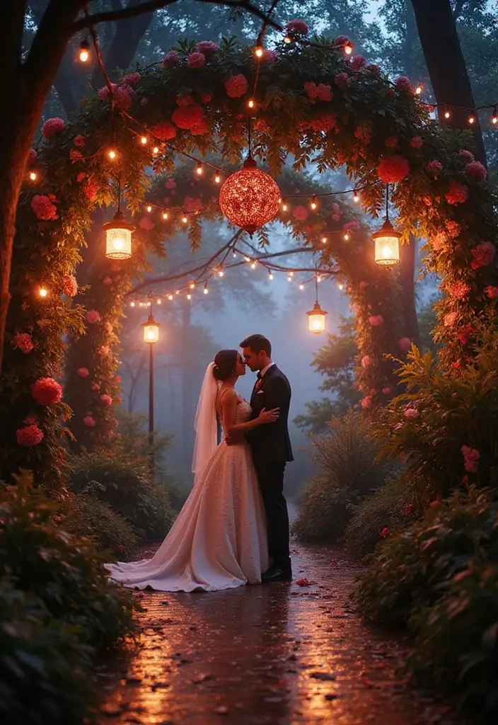 30 Dark Wedding Theme Ideas That Are Dramatic and Bold - 13. Darkly Enchanted