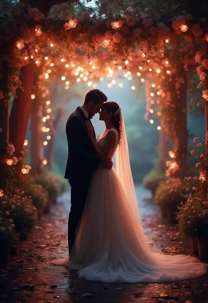 30 Dark Wedding Theme Ideas That Are Dramatic and Bold - 16. Dark and Dreamy