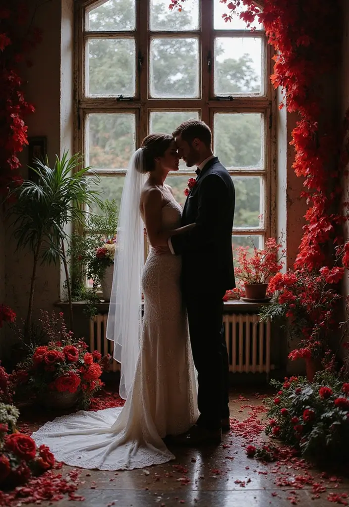 30 Dark Wedding Theme Ideas That Are Dramatic and Bold - 21. Dark Artistry