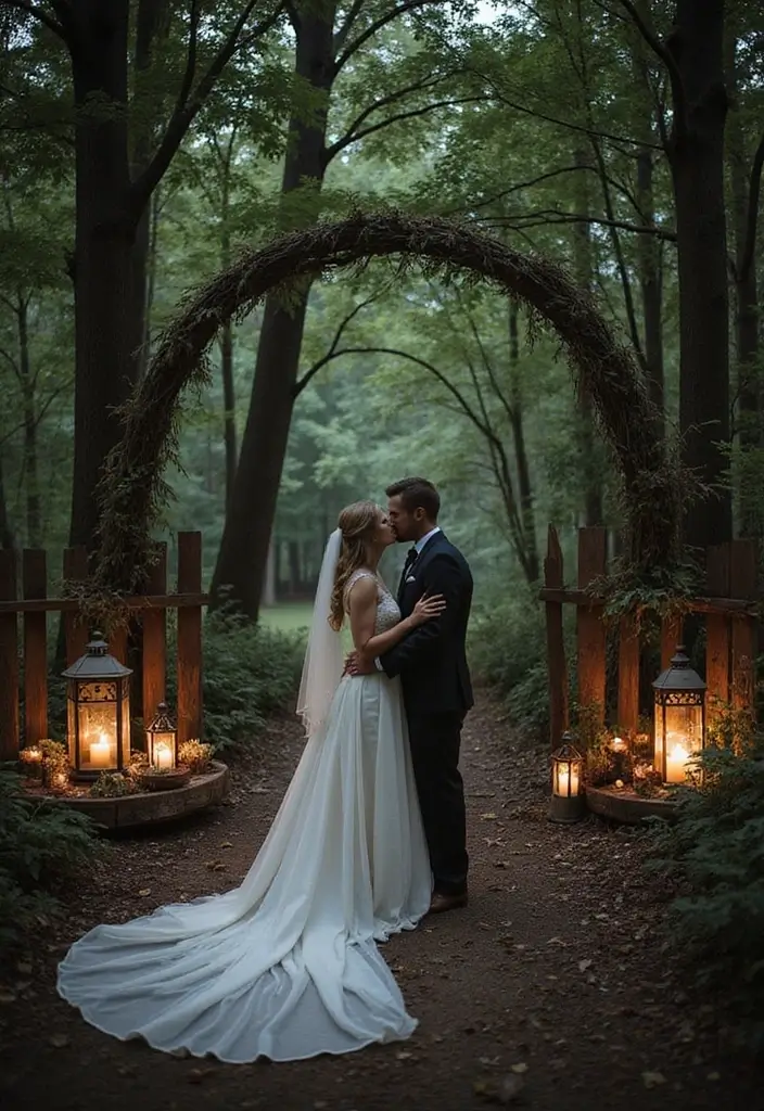 30 Dark Wedding Theme Ideas That Are Dramatic and Bold - 3. Dark Fairy Tale
