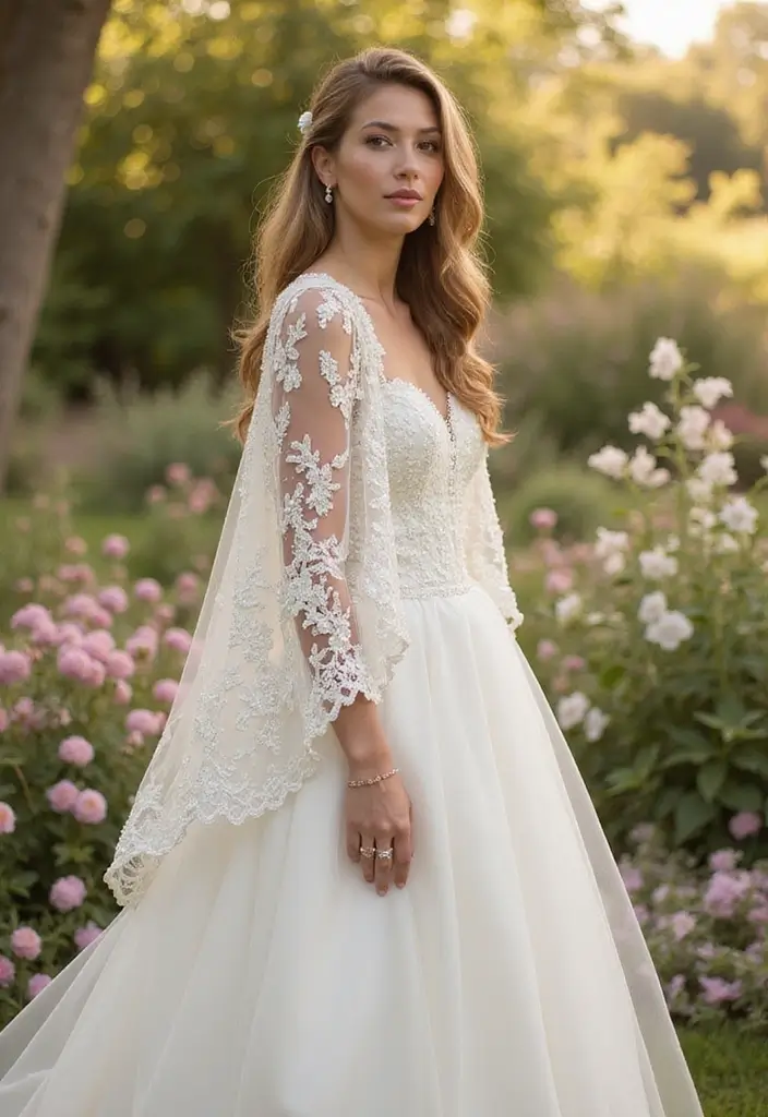 30 Dream Wedding Dresses That Will Make You Feel Like Royalty 17 30 Dream Wedding Dresses That Will Make You Feel Like Royalty - 17. Stylish Bridal Capes