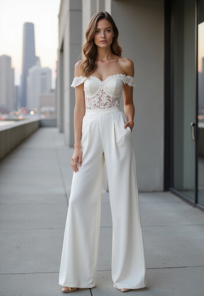 30 Dream Wedding Dresses That Will Make You Feel Like Royalty 19 30 Dream Wedding Dresses That Will Make You Feel Like Royalty - 19. Chic Jumpsuits for the Modern Bride