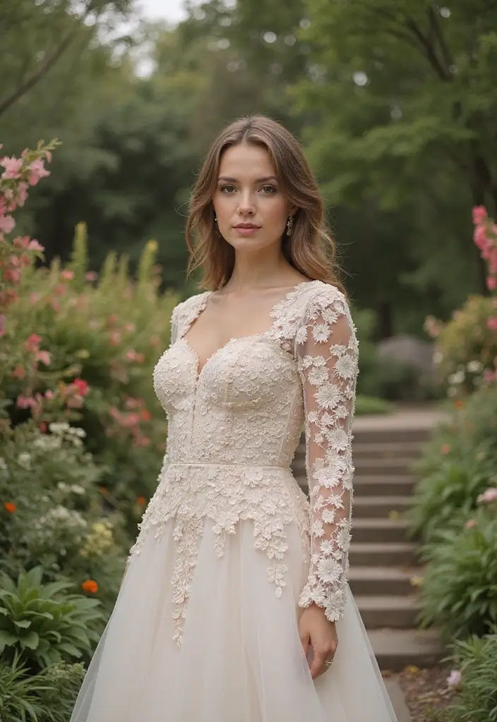 30 Dream Wedding Dresses That Will Make You Feel Like Royalty 20 30 Dream Wedding Dresses That Will Make You Feel Like Royalty - 20. Romantic Floral Accents