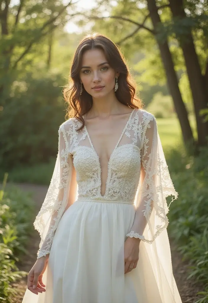 30 Dream Wedding Dresses That Will Make You Feel Like Royalty 27 30 Dream Wedding Dresses That Will Make You Feel Like Royalty - 27. Vintage-Inspired Kimono Sleeves