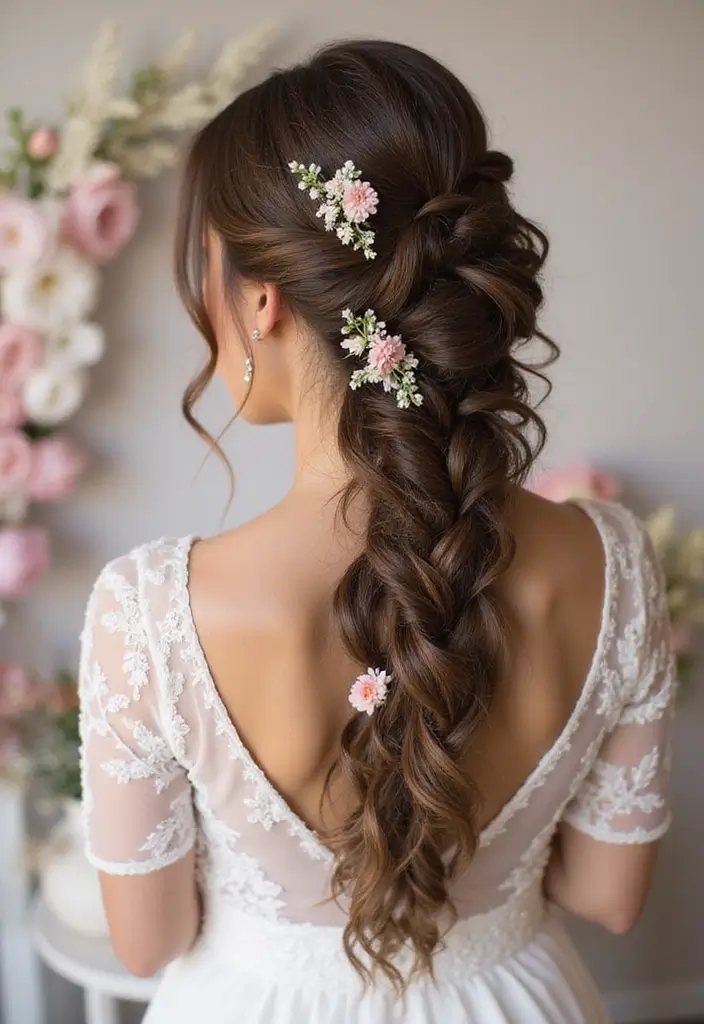30 Elegant Wedding Hairstyles for Long Hair You’ll Fall in Love With 19 30 Elegant Wedding Hairstyles for Long Hair You’ll Fall in Love With - 19. Braid and Twist Combo
