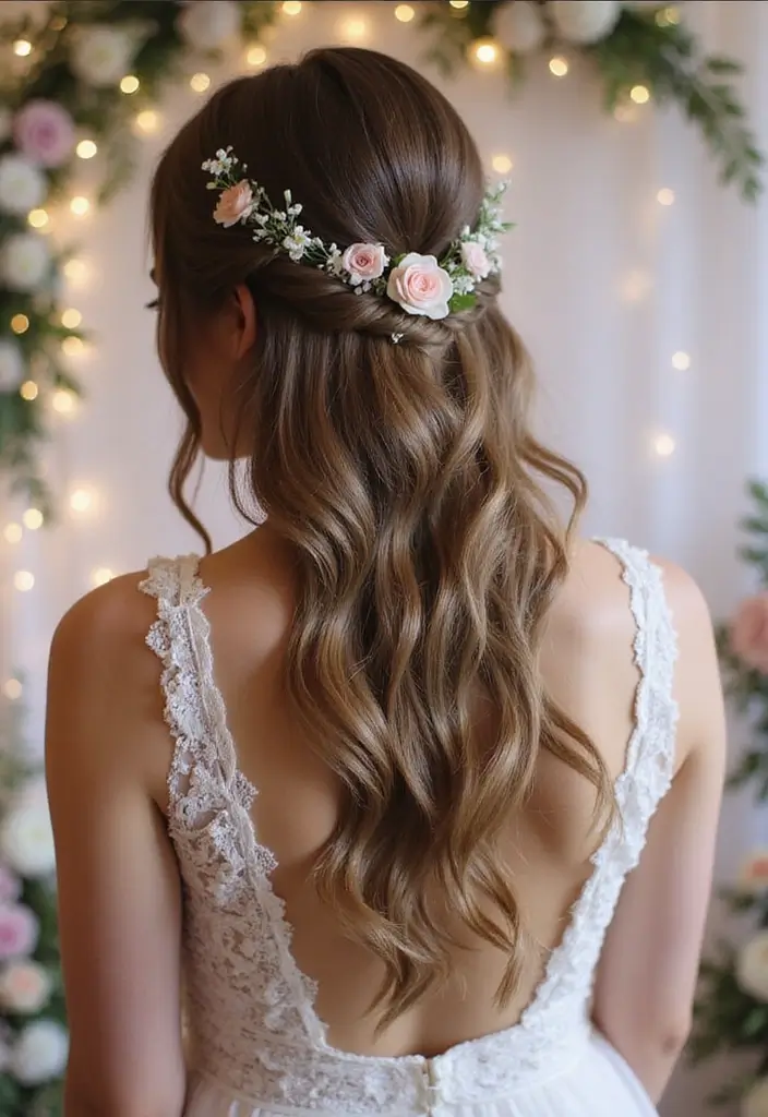 30 Elegant Wedding Hairstyles for Long Hair You’ll Fall in Love With 20 30 Elegant Wedding Hairstyles for Long Hair You’ll Fall in Love With - 20. Elegant Half-Up, Half-Down