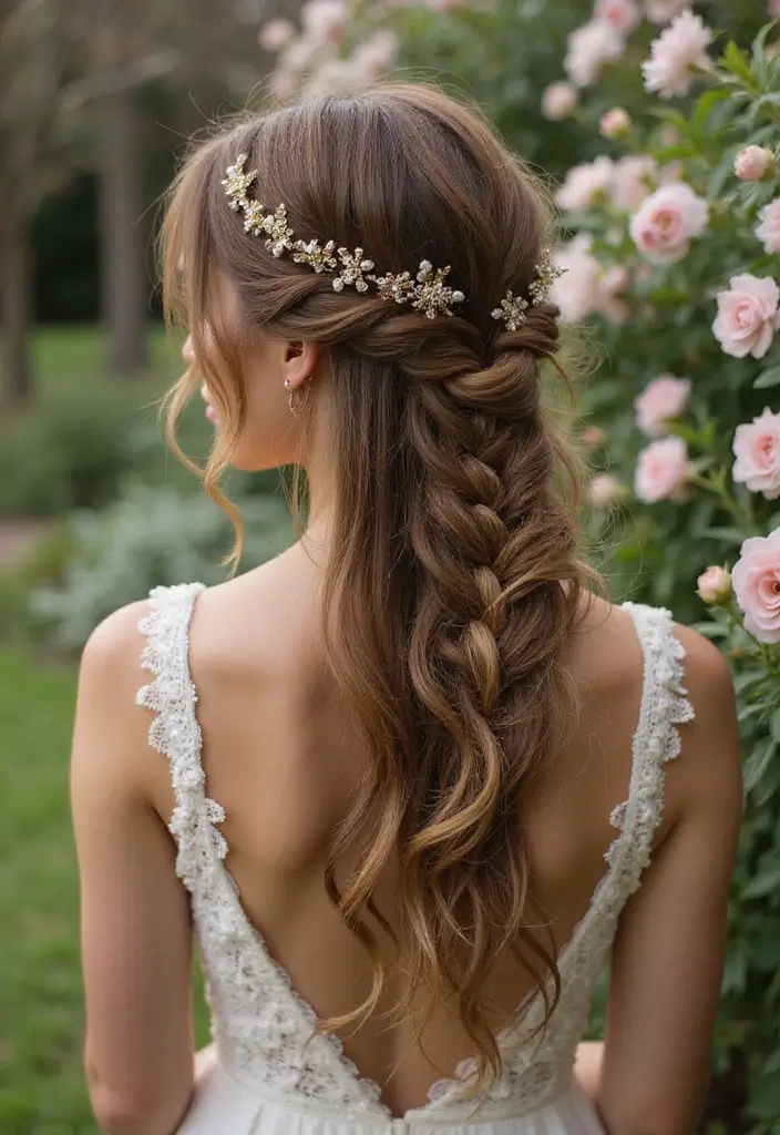 30 Elegant Wedding Hairstyles for Long Hair You’ll Fall in Love With 22 30 Elegant Wedding Hairstyles for Long Hair You’ll Fall in Love With - 22. Beaded Braid