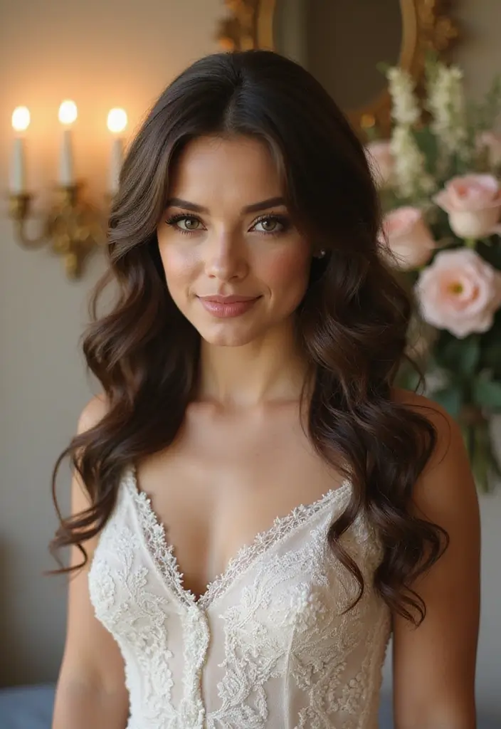 30 Elegant Wedding Hairstyles for Long Hair You’ll Fall in Love With 7 30 Elegant Wedding Hairstyles for Long Hair You’ll Fall in Love With - 7. Vintage-Inspired Waves