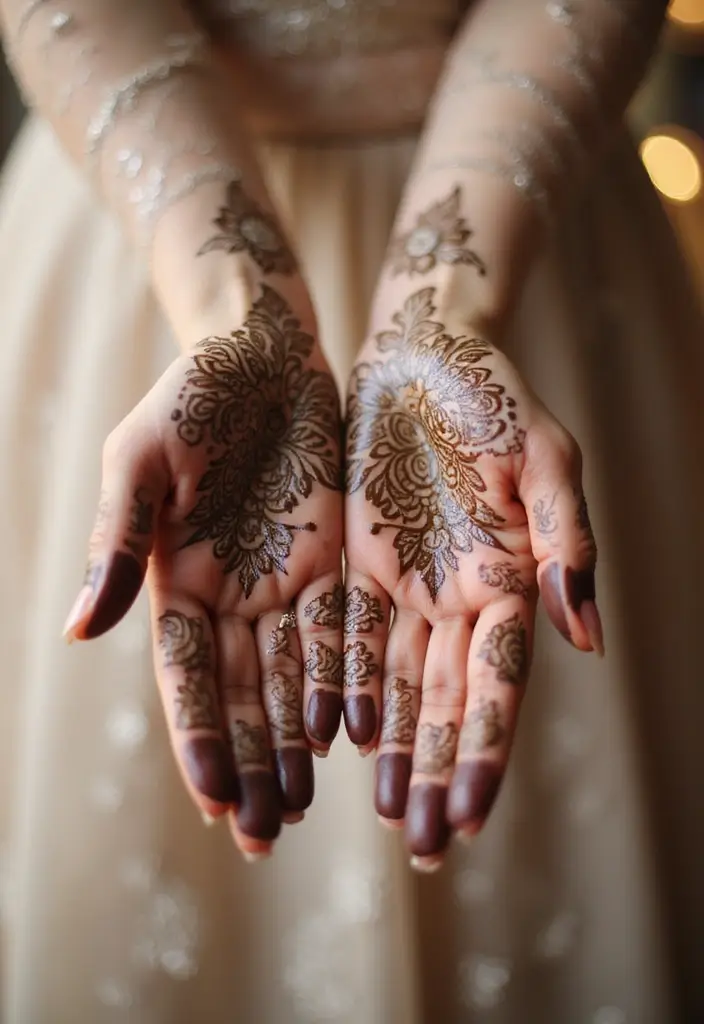 30 Elegant Wedding Henna Designs for Every Bride’s Big Day 11 30 Elegant Wedding Henna Designs for Every Bride’s Big Day - 11. Mandala Designs