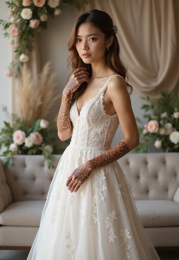 30 Elegant Wedding Henna Designs for Every Bride’s Big Day 12 30 Elegant Wedding Henna Designs for Every Bride’s Big Day - 12. Abstract Art Designs