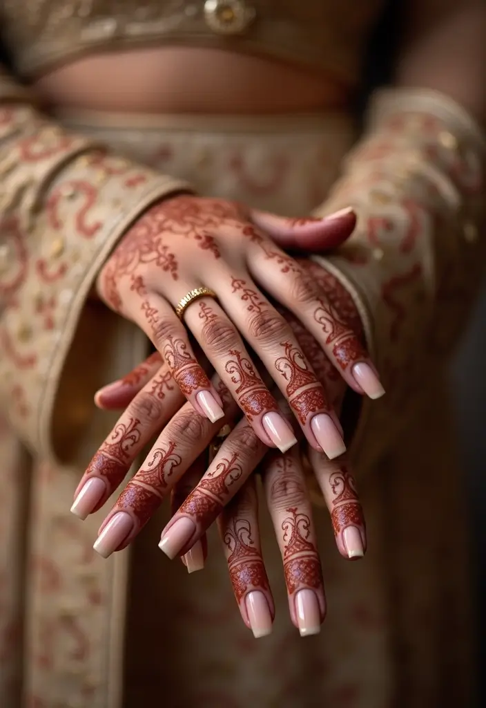 30 Elegant Wedding Henna Designs for Every Bride’s Big Day 13 30 Elegant Wedding Henna Designs for Every Bride’s Big Day - 13. Cultural Symbol Designs