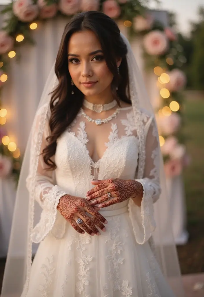 30 Elegant Wedding Henna Designs for Every Bride’s Big Day 14 30 Elegant Wedding Henna Designs for Every Bride’s Big Day - 14. Henna with Personal Touches