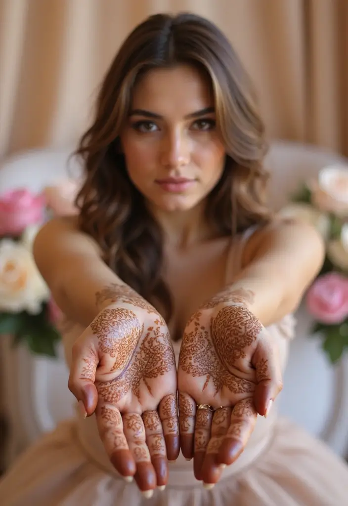 30 Elegant Wedding Henna Designs for Every Bride’s Big Day 15 30 Elegant Wedding Henna Designs for Every Bride’s Big Day - 15. Heart Motif Designs