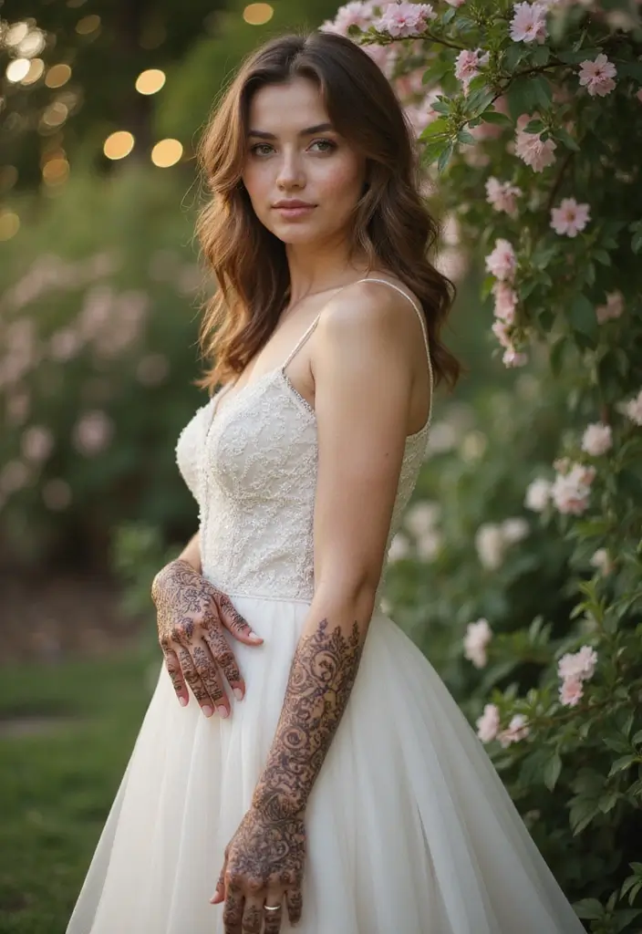 30 Elegant Wedding Henna Designs for Every Bride’s Big Day 19 30 Elegant Wedding Henna Designs for Every Bride’s Big Day - 19. Whimsical Fairy-tale Patterns