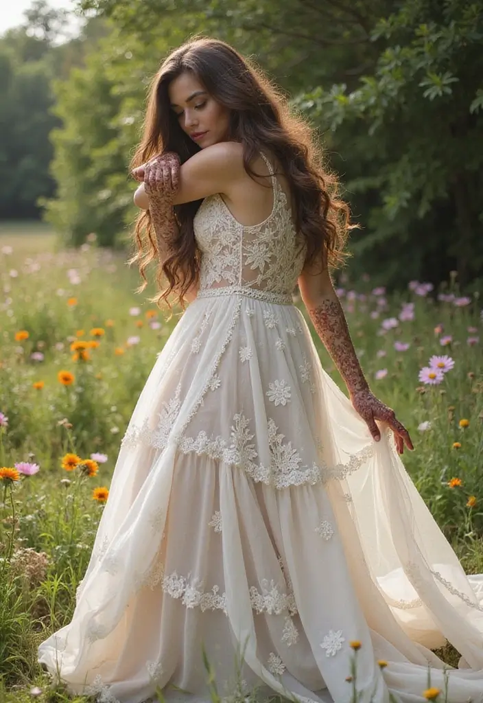 30 Elegant Wedding Henna Designs for Every Bride’s Big Day 2 30 Elegant Wedding Henna Designs for Every Bride’s Big Day - 2. Bohemian Floral Patterns
