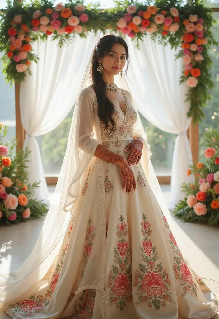30 Elegant Wedding Henna Designs for Every Bride’s Big Day 21 30 Elegant Wedding Henna Designs for Every Bride’s Big Day - 21. Bright Color Infusion