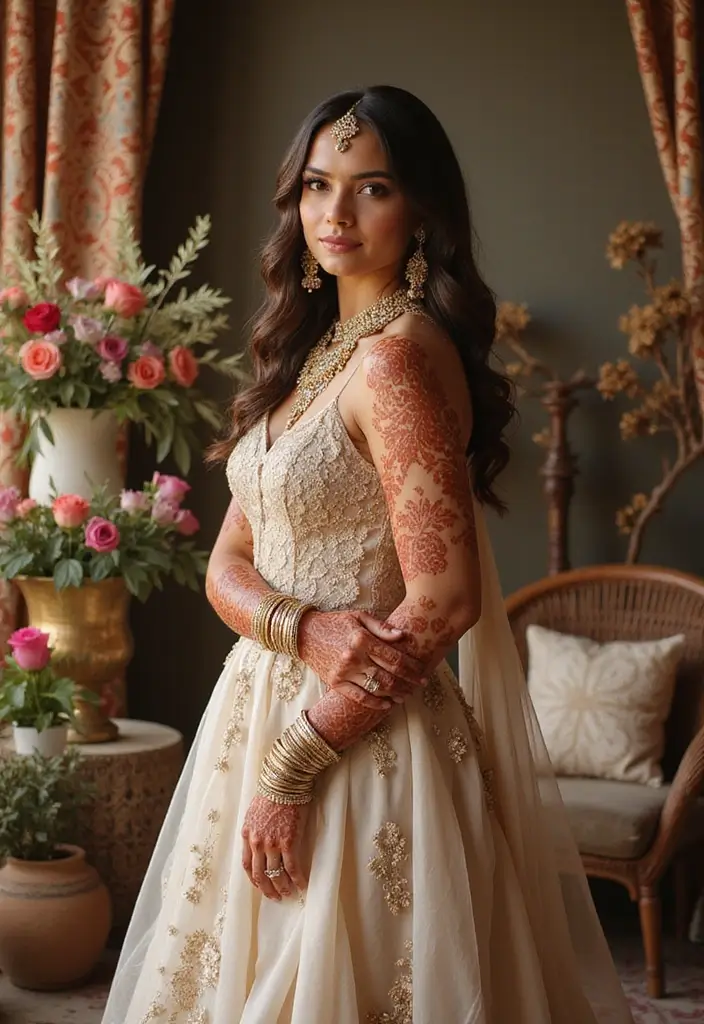 30 Elegant Wedding Henna Designs for Every Bride’s Big Day 27 30 Elegant Wedding Henna Designs for Every Bride’s Big Day - 27. Henna Art Showcasing Family Heritage