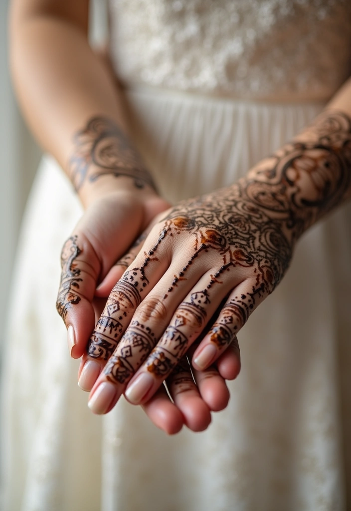 30 Elegant Wedding Henna Designs for Every Bride’s Big Day 3 30 Elegant Wedding Henna Designs for Every Bride’s Big Day - 3. Geometric Patterns