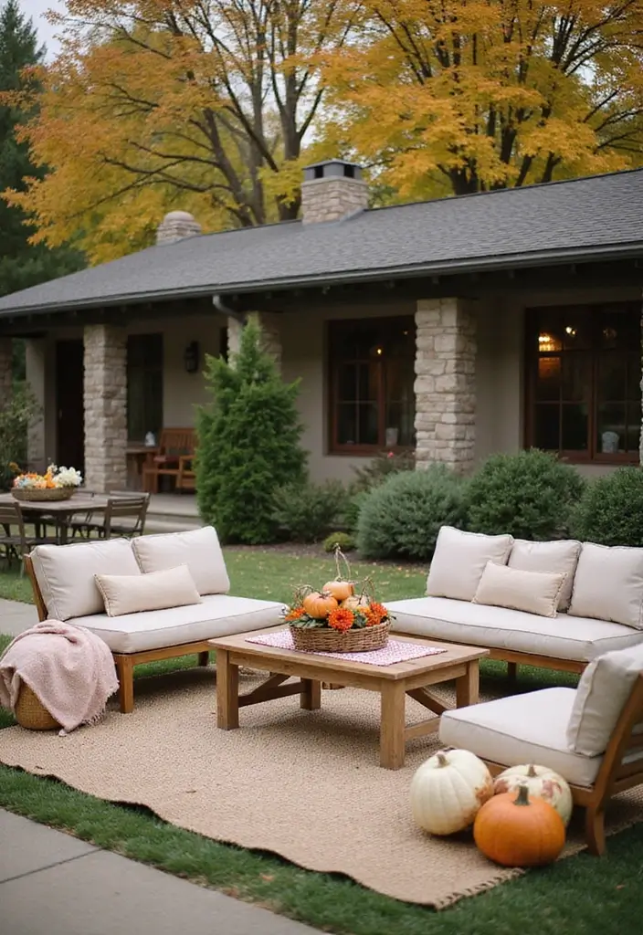 30 Fall Wedding Ideas Filled With Warm Colors and Cozy Vibes 11 30 Fall Wedding Ideas Filled With Warm Colors and Cozy Vibes - 11. Outdoor Lounge Areas