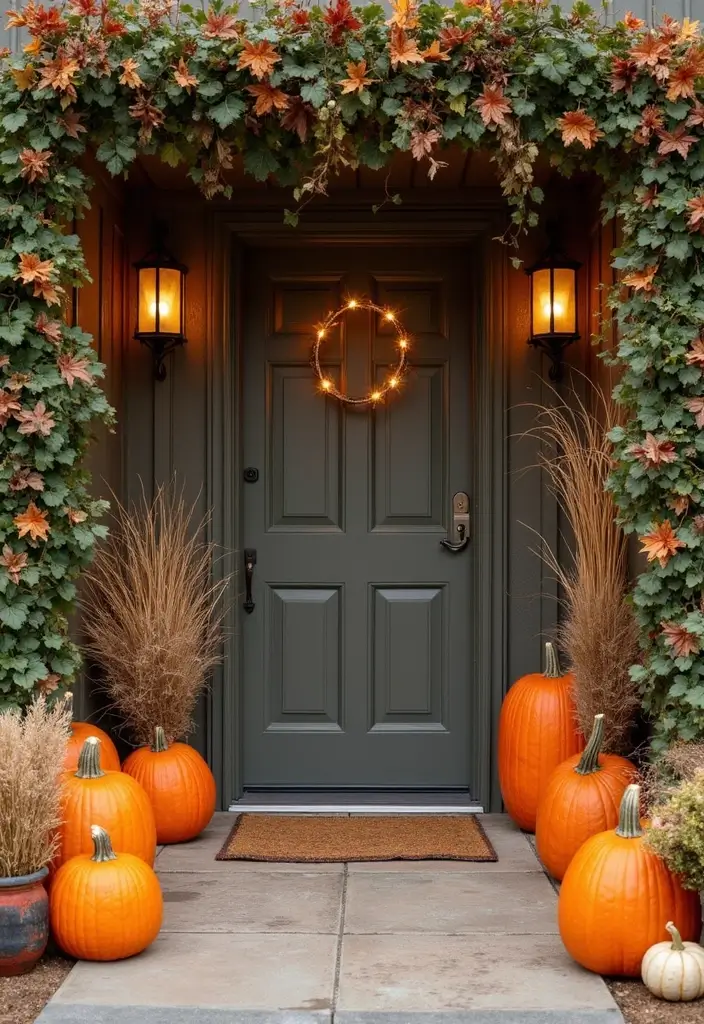 30 Fall Wedding Ideas Filled With Warm Colors and Cozy Vibes 27 30 Fall Wedding Ideas Filled With Warm Colors and Cozy Vibes - 27. Seasonal Entryway Decor
