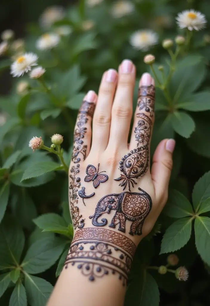 30 Gorgeous Wedding Mehndi Designs for Brides Who Love Tradition - 11. Symbolic Animal Motifs