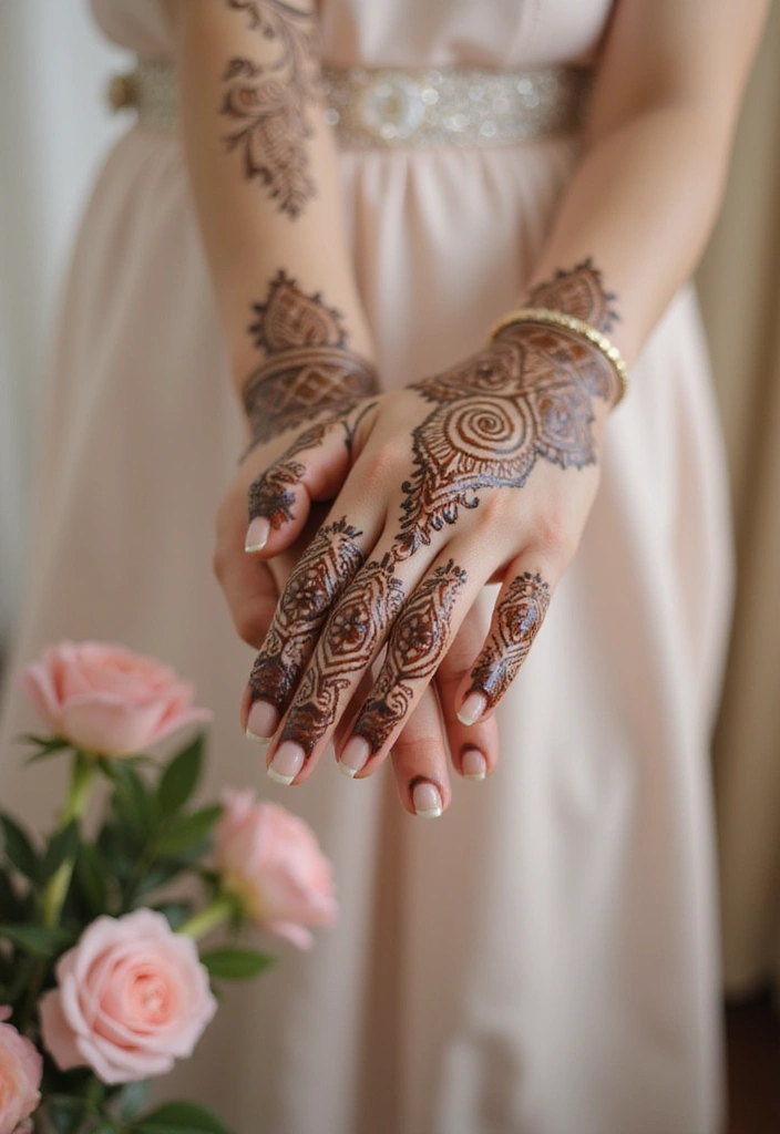 30 Gorgeous Wedding Mehndi Designs for Brides Who Love Tradition - 12. Geometric Patterns