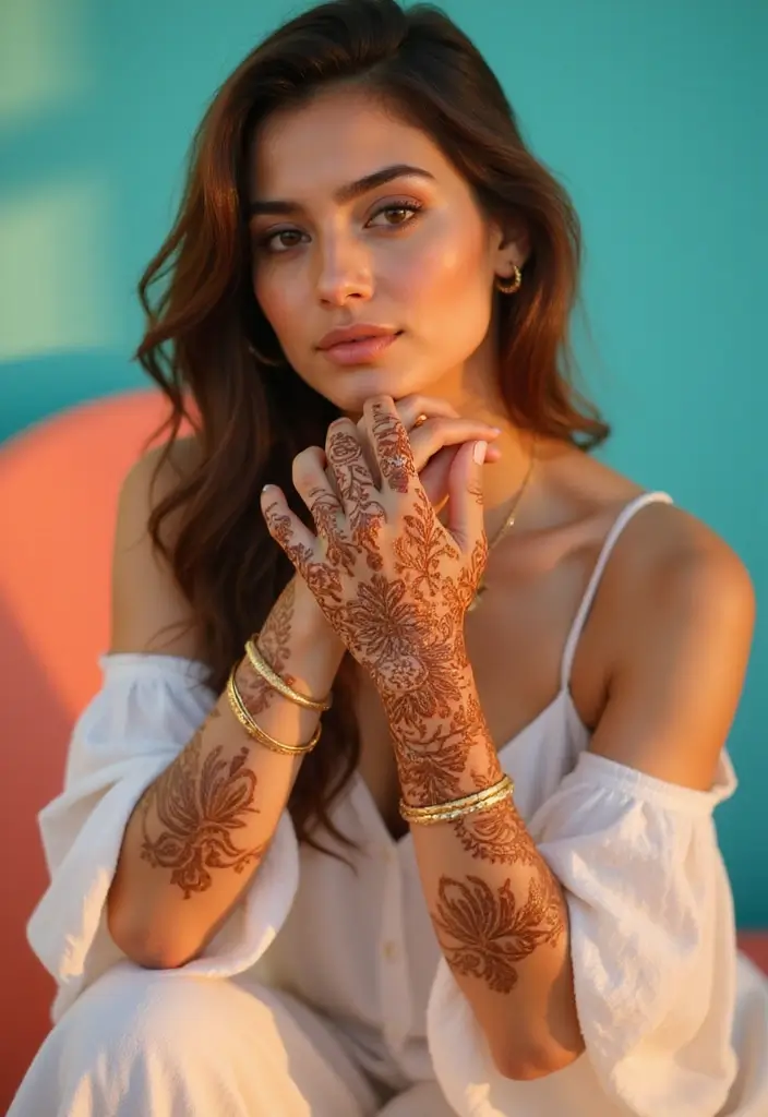 30 Gorgeous Wedding Mehndi Designs for Brides Who Love Tradition - 16. Abstract Art Styles