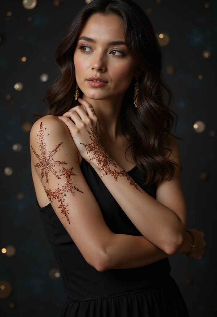 30 Gorgeous Wedding Mehndi Designs for Brides Who Love Tradition - 18. Twinkling Star Patterns