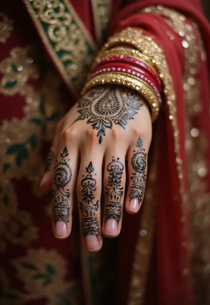 30 Gorgeous Wedding Mehndi Designs for Brides Who Love Tradition - 9. Bold and Dramatic Black Mehndi