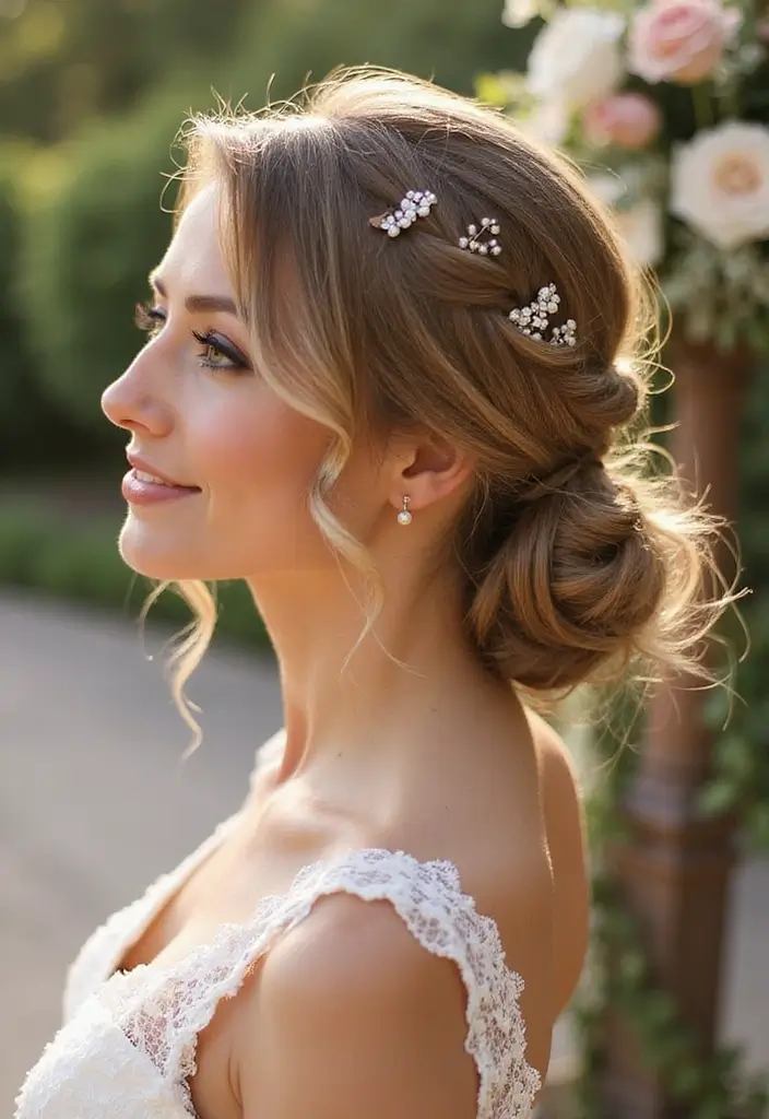 30 Gorgeous Wedding Ponytail Hairstyles That Are Surprisingly Elegant - 24. Low Ponytail with Twisted Bouffant