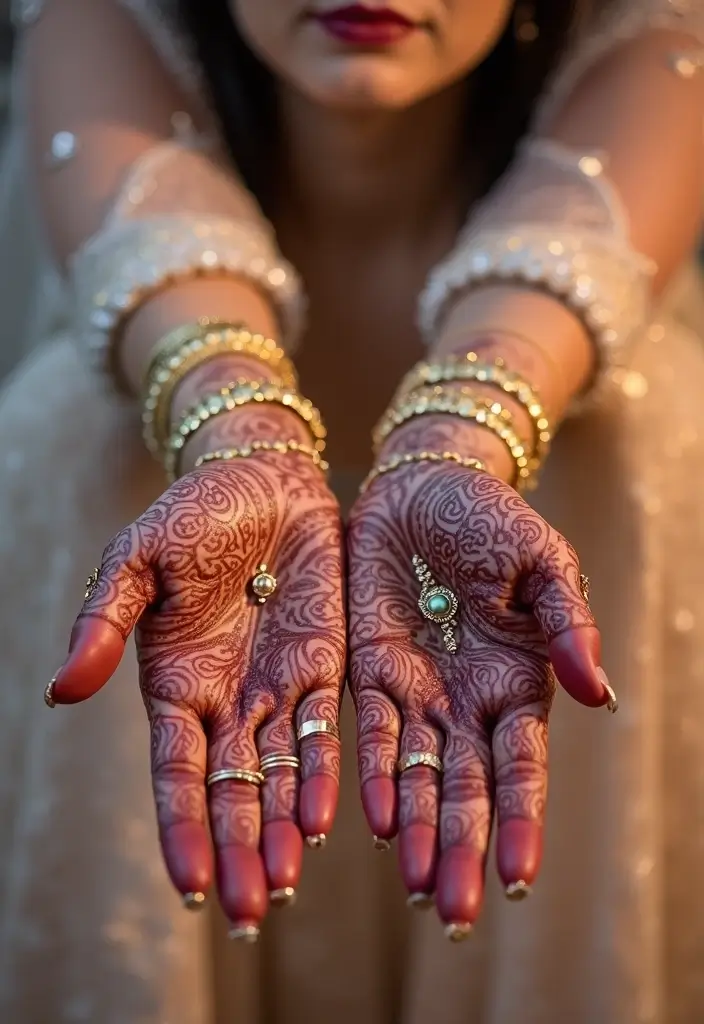 30 Latest Mehndi Designs for Weddings That Brides Can’t Resist 14 30 Latest Mehndi Designs for Weddings That Brides Can’t Resist - 14. Hand Chain Designs