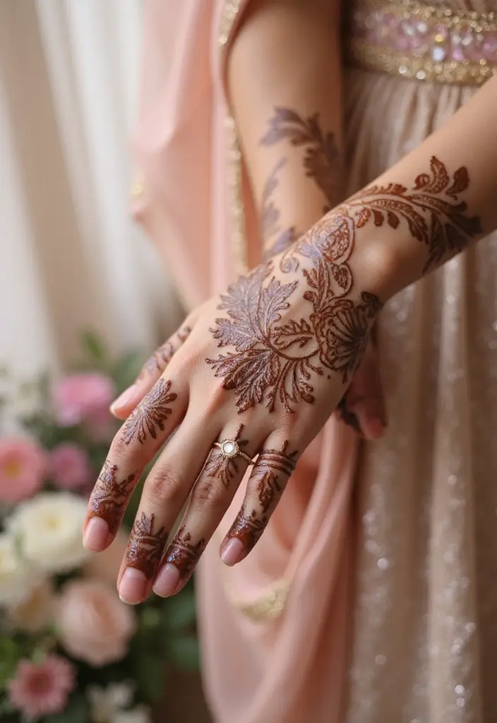 30 Latest Mehndi Designs for Weddings That Brides Can’t Resist 15 30 Latest Mehndi Designs for Weddings That Brides Can’t Resist - 15. Themed Designs