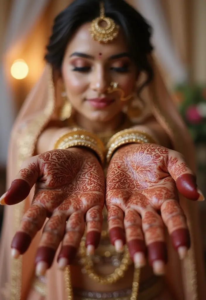 30 Latest Mehndi Designs for Weddings That Brides Can’t Resist 16 30 Latest Mehndi Designs for Weddings That Brides Can’t Resist - 16. Split Design