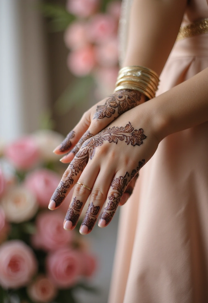 30 Latest Mehndi Designs for Weddings That Brides Can’t Resist 19 30 Latest Mehndi Designs for Weddings That Brides Can’t Resist - 19. Side Hand Designs