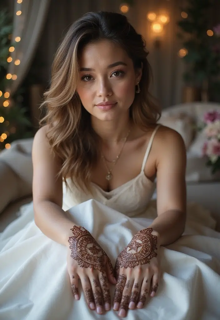 30 Latest Mehndi Designs for Weddings That Brides Can’t Resist 22 30 Latest Mehndi Designs for Weddings That Brides Can’t Resist - 22. Celestial Themes