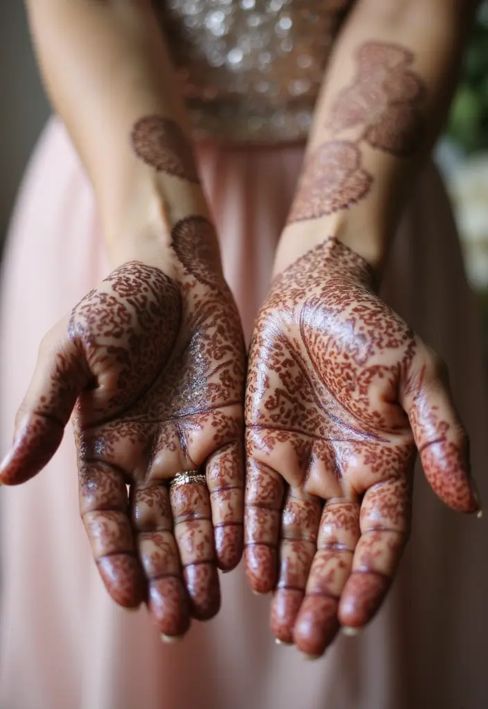 30 Latest Mehndi Designs for Weddings That Brides Can’t Resist 25 30 Latest Mehndi Designs for Weddings That Brides Can’t Resist - 25. Bold and Abstract