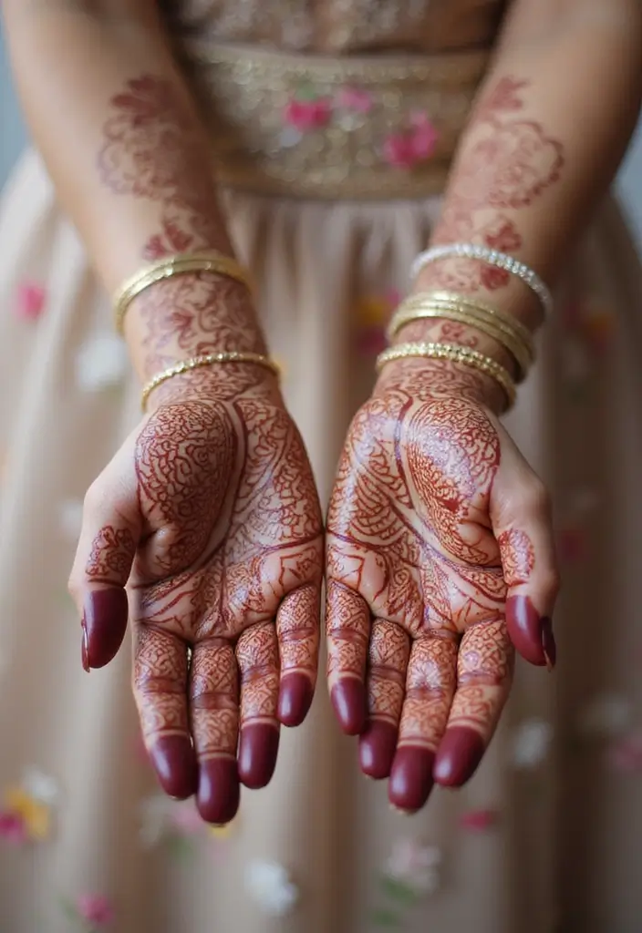 30 Latest Mehndi Designs for Weddings That Brides Can’t Resist 28 30 Latest Mehndi Designs for Weddings That Brides Can’t Resist - 28. Digital Designs