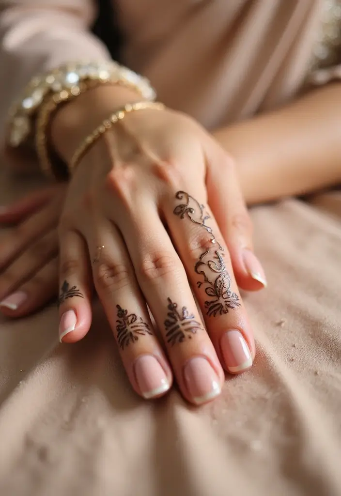 30 Latest Mehndi Designs for Weddings That Brides Can’t Resist 3 30 Latest Mehndi Designs for Weddings That Brides Can’t Resist - 3. Minimalist Magic