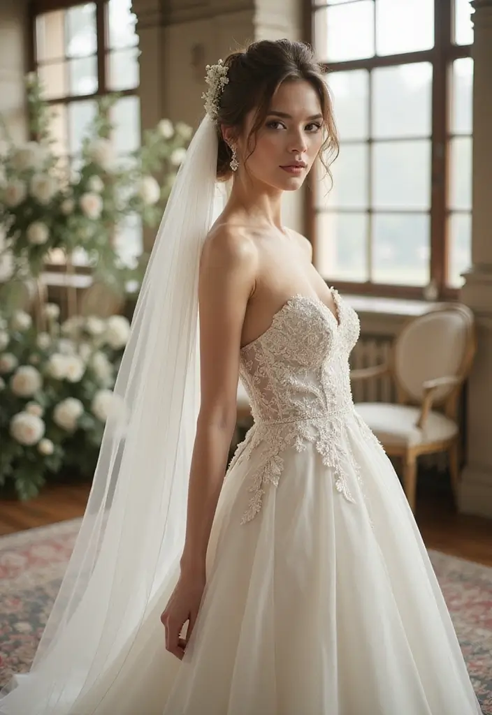 30 Low Bun Wedding Hairstyles That Look Effortlessly Chic 15 30 Low Bun Wedding Hairstyles That Look Effortlessly Chic - 15. Low Bun with Veil Attachment