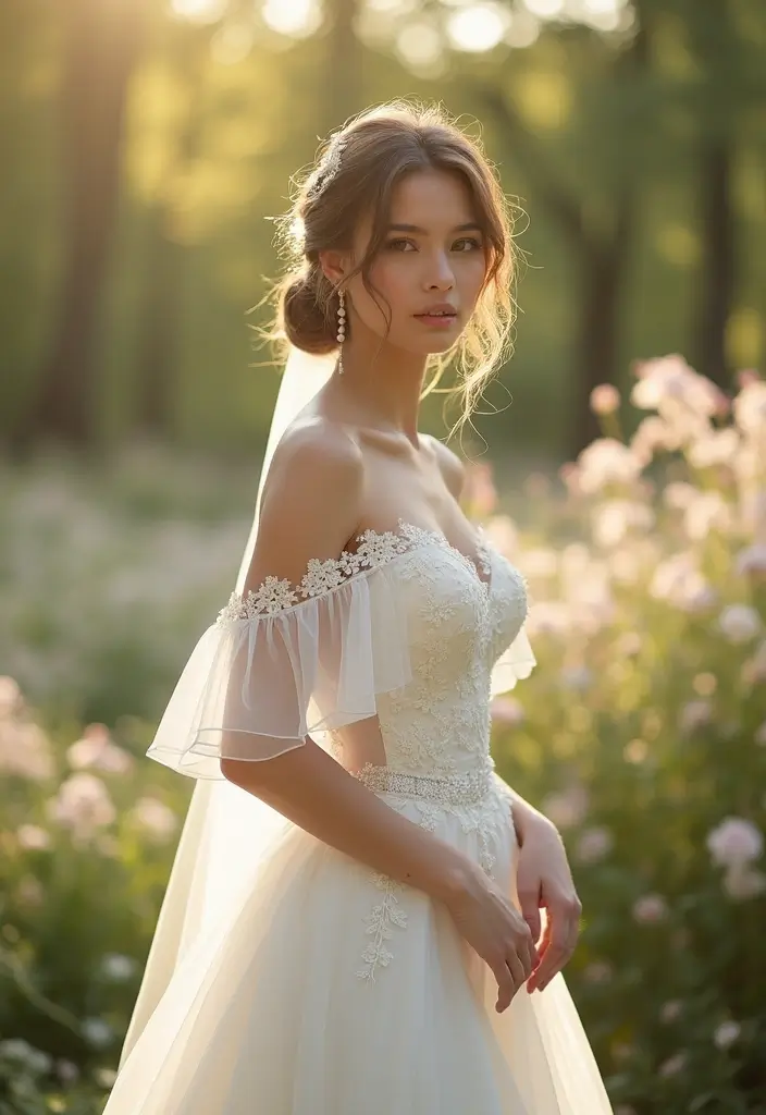 30 Low Bun Wedding Hairstyles That Look Effortlessly Chic 16 30 Low Bun Wedding Hairstyles That Look Effortlessly Chic - 16. Low Bun with Loose Waves