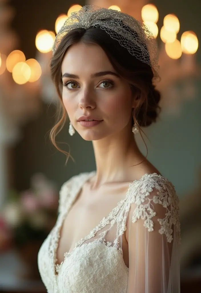 30 Low Bun Wedding Hairstyles That Look Effortlessly Chic 9 30 Low Bun Wedding Hairstyles That Look Effortlessly Chic - 9. Vintage-Inspired Low Bun
