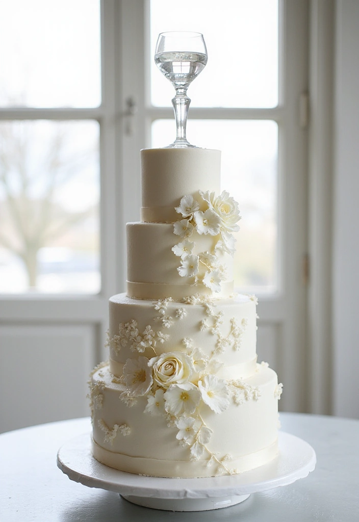 30 Minimalist Wedding Cake Designs That Are Pure Perfection - 10. Transparent Elements
