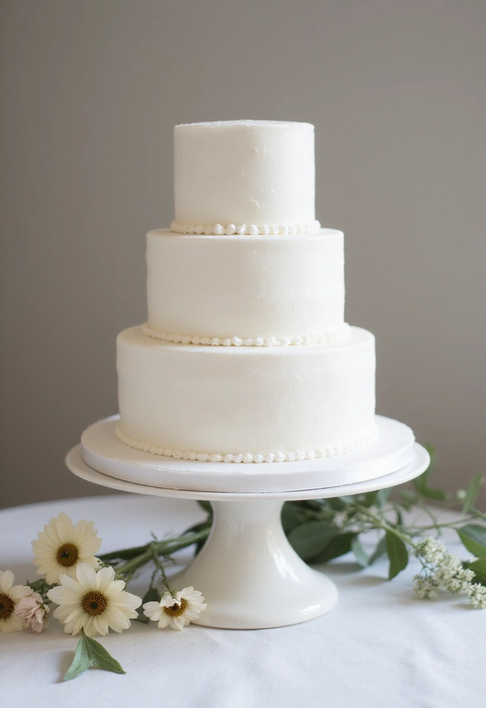 30 Minimalist Wedding Cake Designs That Are Pure Perfection - 12. Simple Tiered Cakes